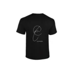 Espalda de la camiseta negra con la firma de Xavi Hernández