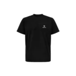 Camiseta negra Abadal, vista frontal con logotipo