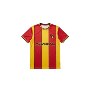 Camiseta senyera retro Abadal de franjas rojas y amarillas