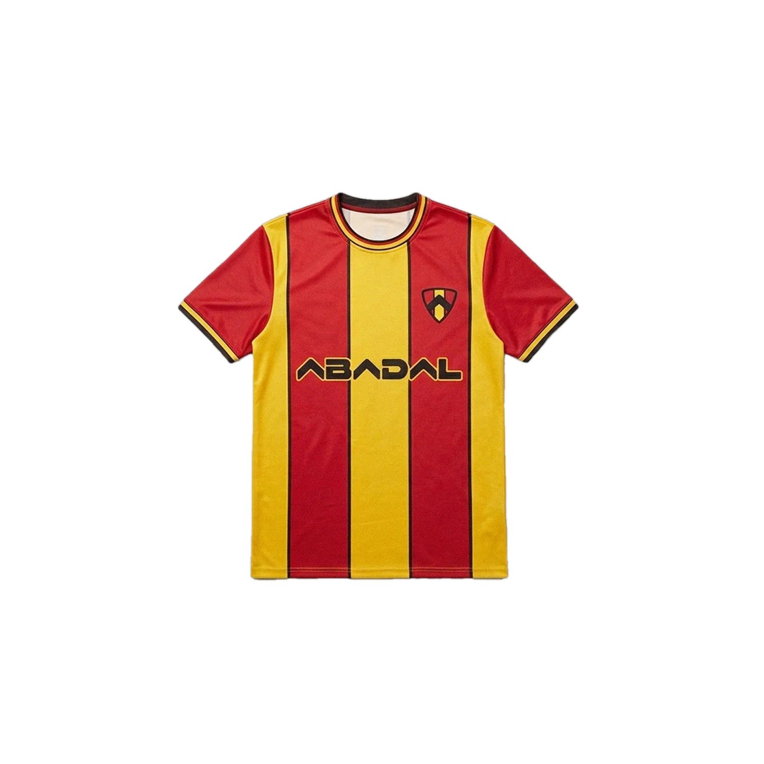 Camiseta senyera retro Abadal de franjas rojas y amarillas
