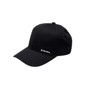 Gorra negra Abadal con logotipo reflectante en el lateral