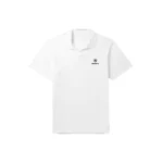 Polo blanco Abadal con escudo bordado en negro