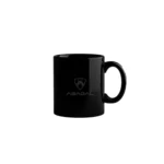 Taza de cerámica negra Abadal, vista frontal