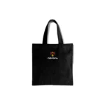 Tote bag negra con escudo y logotipo Abadal